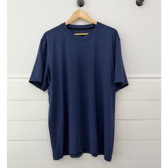 Men’s Lululemon Navy Blue Athletic Short Sleeve T Shirt Size XXL - Picture 1 of 9